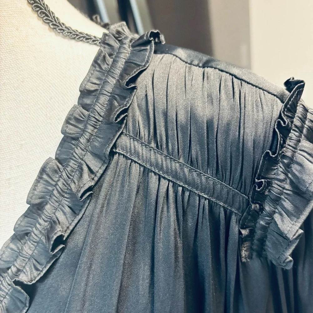 The Kooples Elegant Black Women's Blouse, Size L. Retail $215. NWT - Picture 4 of 11